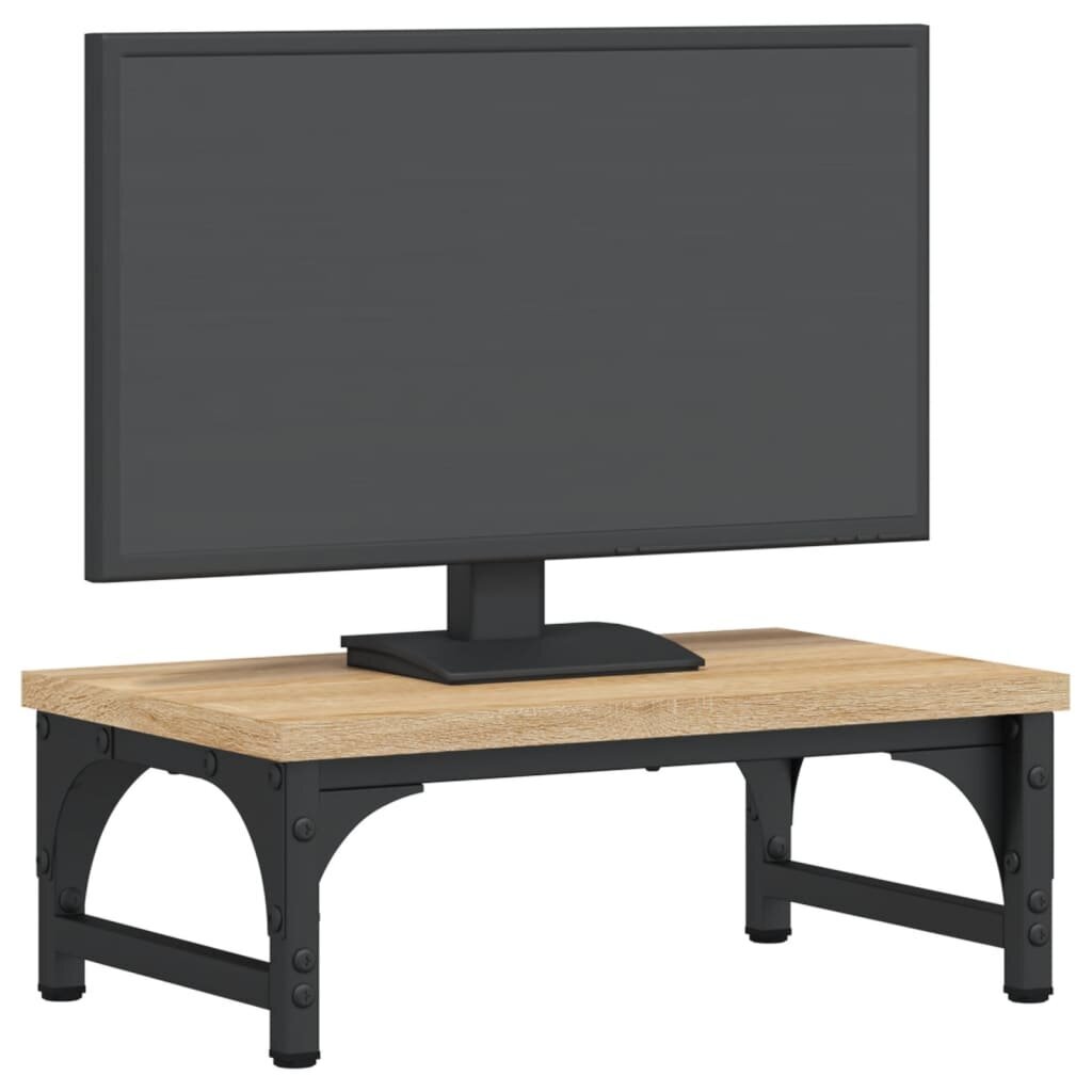 vidaXL monitorialus, Sonoma tamm, 37x23x14 cm, tehispuit hind ja info | Monitori hoidjad | kaup24.ee