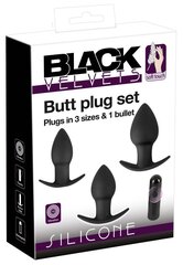 Комплект анальных пробок Black Velvet цена и информация | Анальные игрушки | kaup24.ee