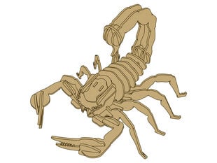Puidust 3D skorpion 35 tk hind ja info | Pusled | kaup24.ee