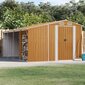 vidaXL aiakuur, helepruun, 277x365,5x179 cm, tsingitud teras hind ja info | Kuurid ja aiamajad | kaup24.ee