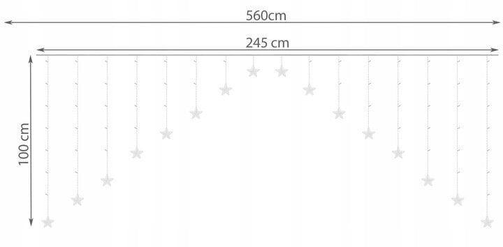 LED- jääpurikad 136 LED 5,6 m hind ja info | Jõulutuled | kaup24.ee