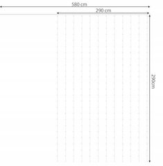 LED-kardin 300 LED 5,8 m, külm valge hind ja info | Jõulutuled | kaup24.ee