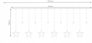 LED-jääpurikad ja -tähed, 138 LED-i, 5,4 m, külm valge цена и информация | Гирлянды | kaup24.ee