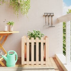 vidaXL aia kujundusega taimekast, 60 x 60 x 60 cm, männipuit hind ja info | Lillekastid | kaup24.ee