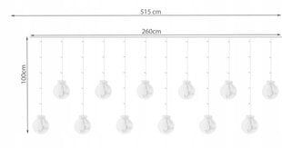 LED-tuled, 108 LED, 5,15 m, soe valge цена и информация | Гирлянды | kaup24.ee