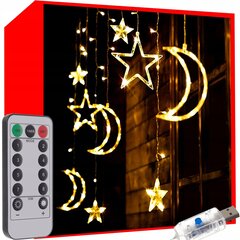 LED-jääpurikad, tähed ja kuud, 138 LED-i, 5,3 m, soe valge hind ja info | Jõulutuled | kaup24.ee