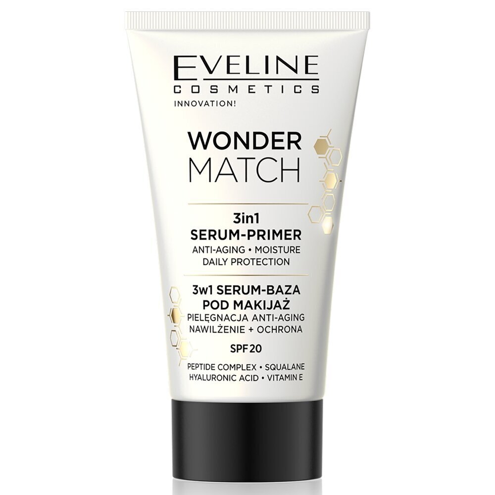Seerum-primer Wonder Match 3in1 Eveline Cosmetics 30 ml цена и информация | Jumestuskreemid, puudrid | kaup24.ee