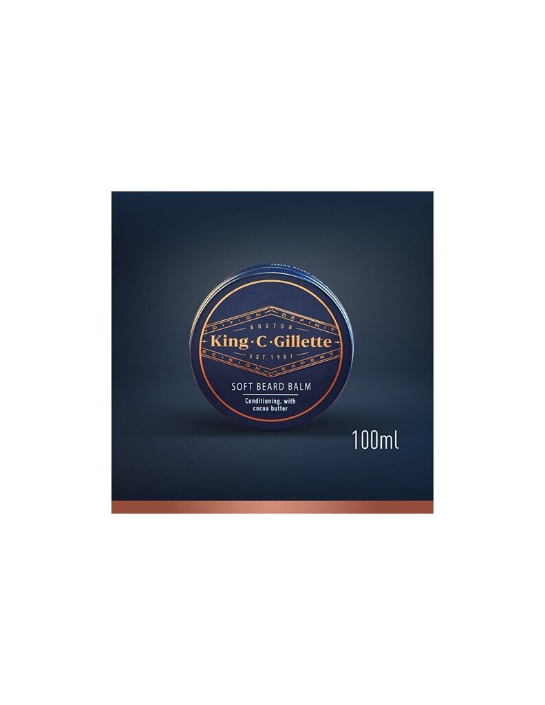 Habemepalsam King C. Gillette Soft Beard Balm, 100 ml hind ja info | Raseerimisvahendid | kaup24.ee