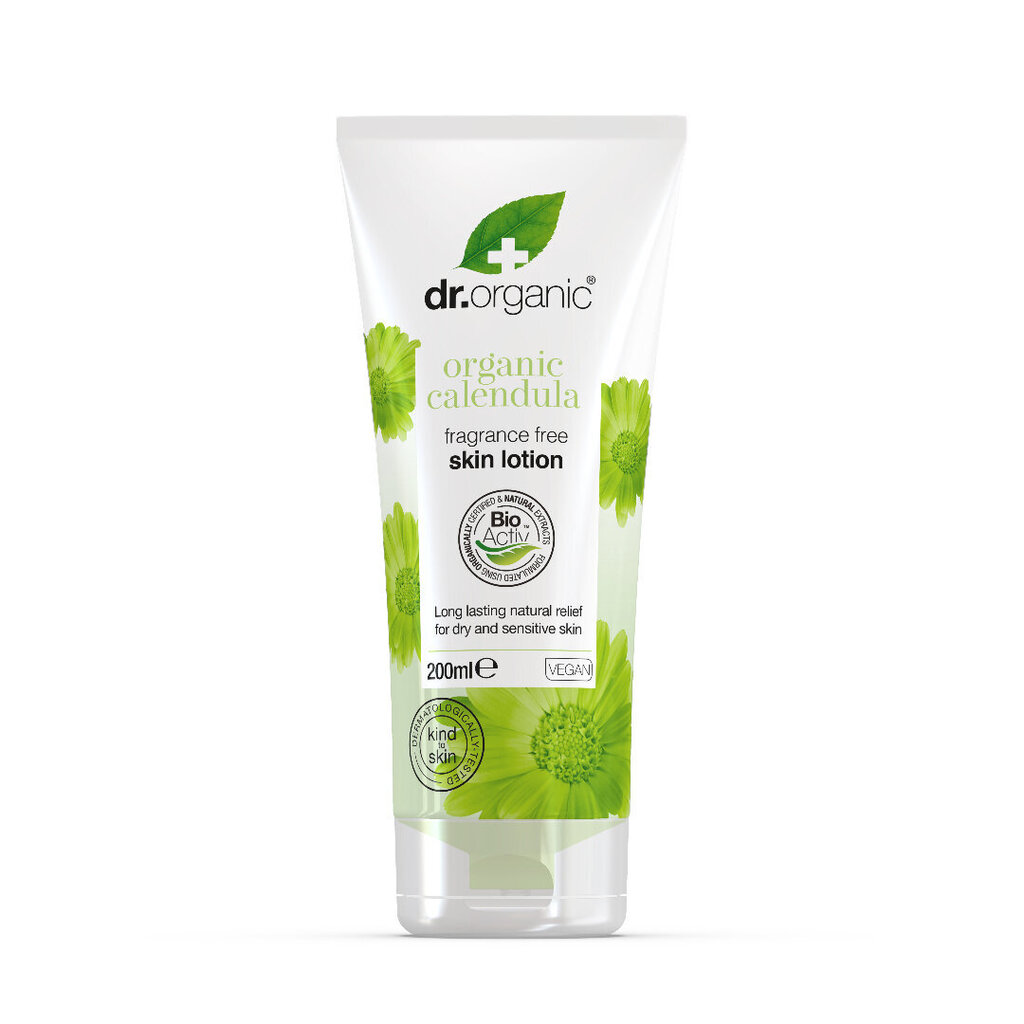 Kehakreem Dr. Organic Skin Lotion Calendula, 200 ml hind ja info | Kehakreemid, losjoonid | kaup24.ee