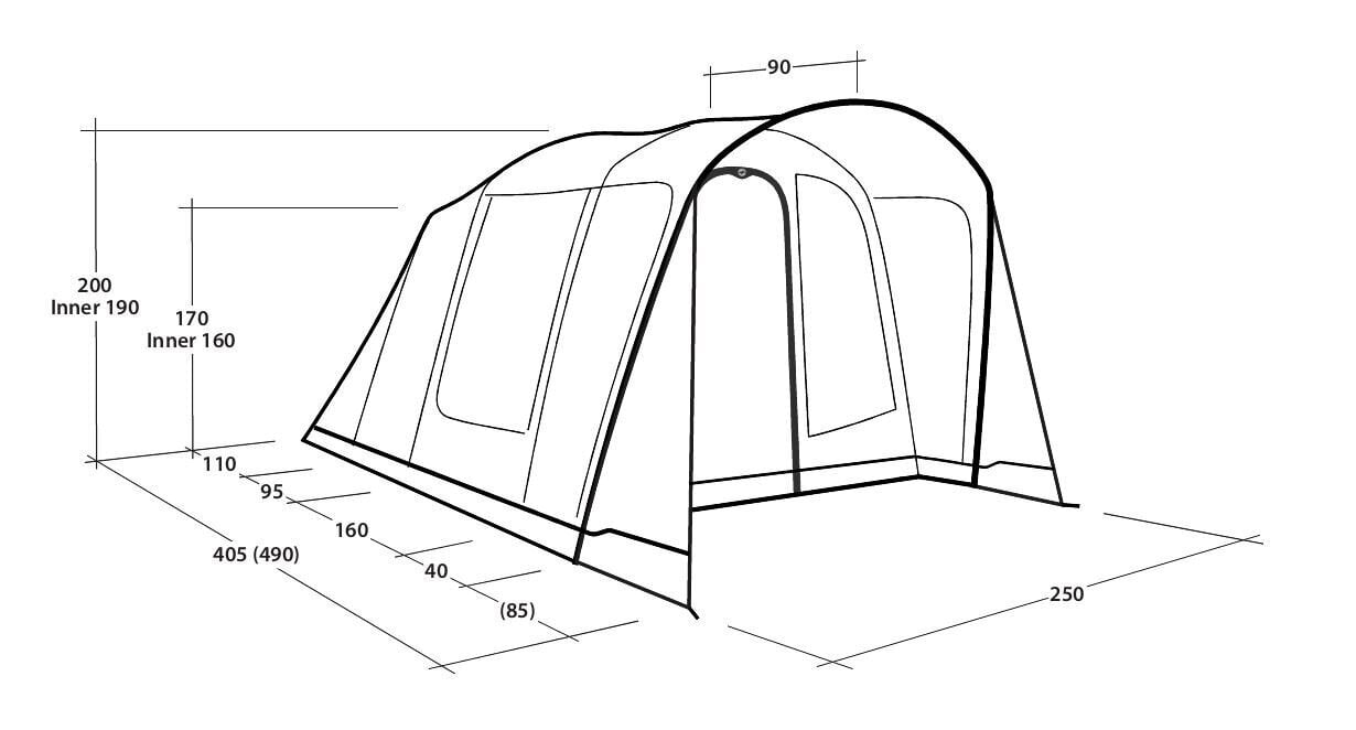 Telk Outwell Sunhill 3 Air, sinine hind ja info | Telgid | kaup24.ee