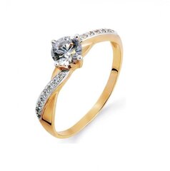 Золотое кольцо с кристаллами цена и информация | Кольца | kaup24.ee
