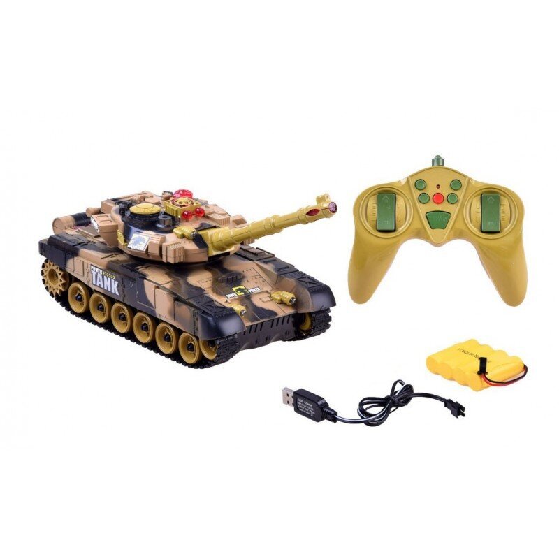 Raadio teel juhitav tank RC War Tank, pruun цена и информация | Poiste mänguasjad | kaup24.ee