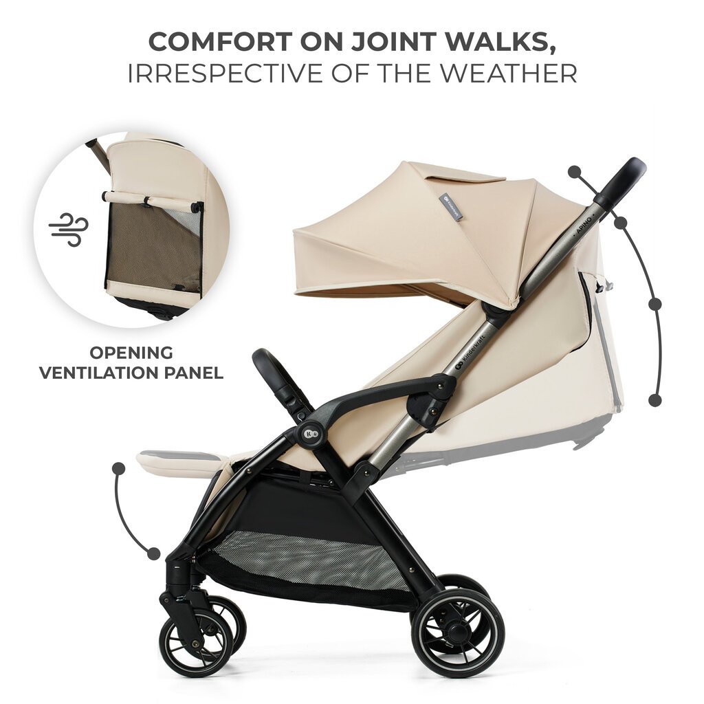 Sportkäru Kinderkraft Apino, Dune Beige hind ja info | Vankrid, jalutuskärud | kaup24.ee