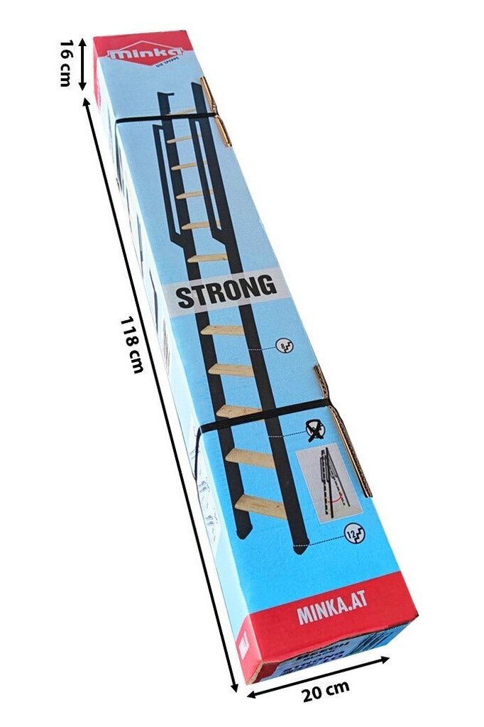 Trepp Minka Strong 12, Kõrgus 290 - 307 cm цена и информация | Trepid | kaup24.ee