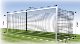 Football net TREMBLAY FF1113MS 7,5x2,5m, 3mm, depth 0,8x2m, 2pcs цена и информация | Tremblay Спорт, досуг, туризм | kaup24.ee