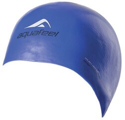 Swimming cap silicone AQUAFEEL BULLITT 3046 blue for adult цена и информация | Шапки для плавания | kaup24.ee