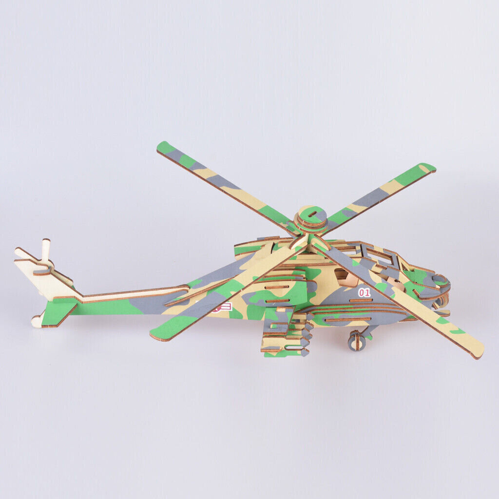 4in1 3D puidusimulatsiooni helikopterite ja lennukite komplekt LIVMAN H-53 hind ja info | Arendavad mänguasjad | kaup24.ee