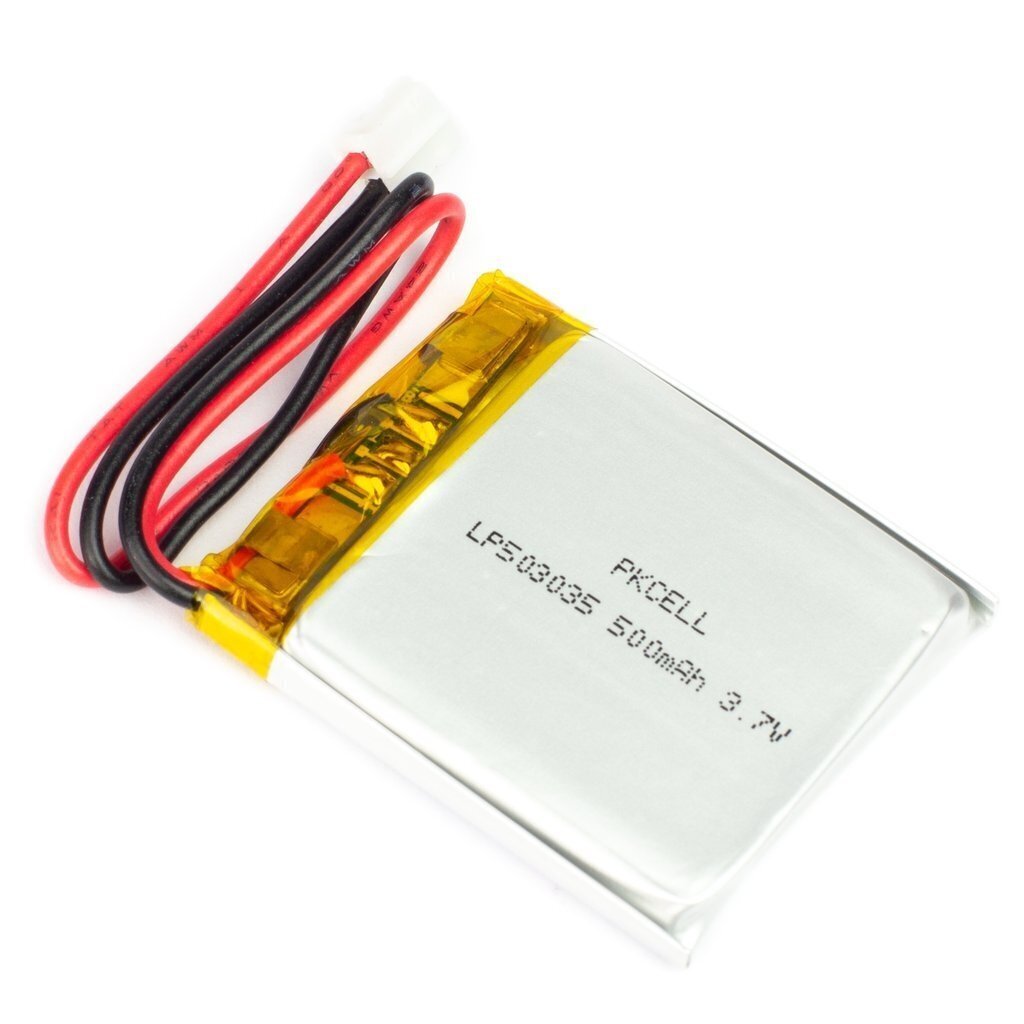 Pimoroni Li-Pol 500mAh 3.7V - JST hind ja info | Mobiiltelefonide akud | kaup24.ee