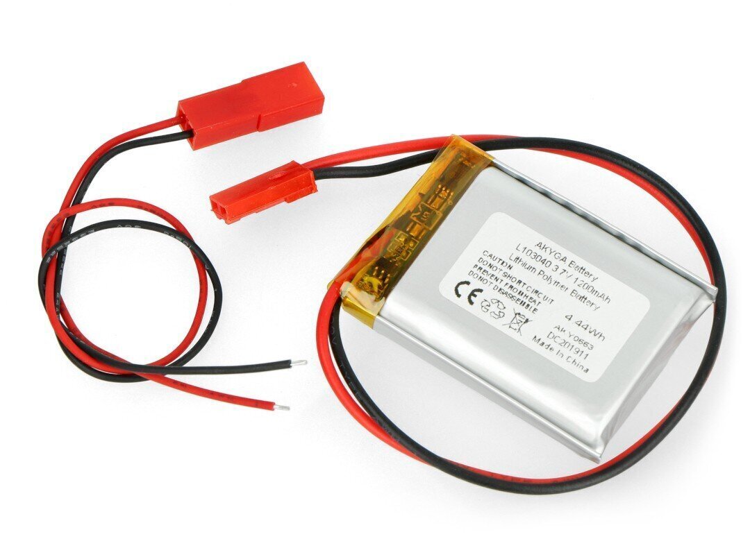 Akyga Li-Pol 1200mAh 1S 3.7V hind ja info | Akud | kaup24.ee