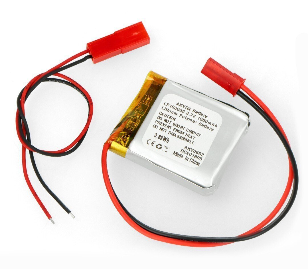 Akyga Li-Pol 1050mAh 1S 3.7V hind ja info | Akud | kaup24.ee