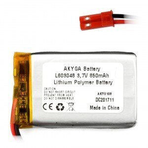 Akyga Li-Pol 850mAh 1S 3.7V hind ja info | Akud | kaup24.ee