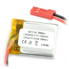 Akyga Li-Pol 150mAh 1S 3.7V цена и информация | Аккумуляторы | kaup24.ee