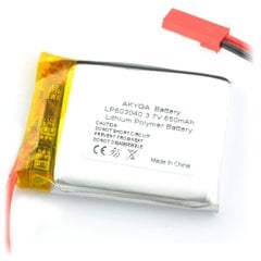 Akyga Li-Pol 650mAh 1S 3.7V - JST-BEC hind ja info | Akud | kaup24.ee