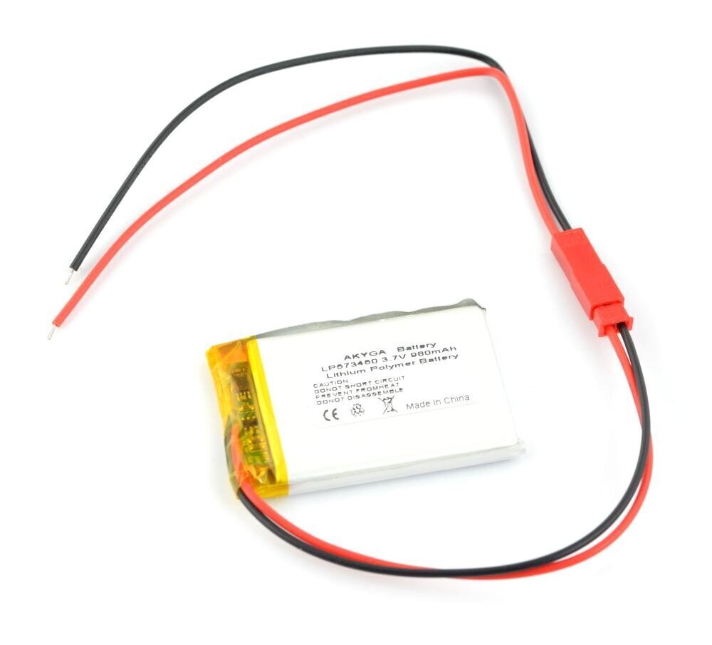 Akyga Li-Pol 980mAh 1S 3.7V JST-BEC hind ja info | Akud | kaup24.ee