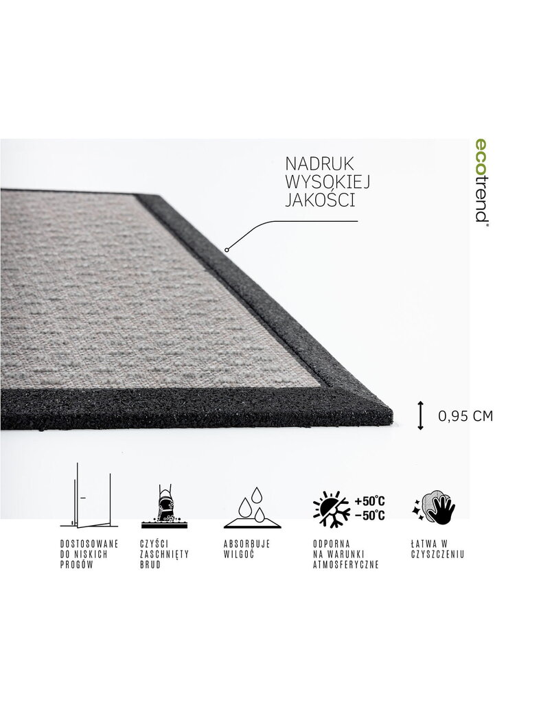 E-floor uksematt Soft Step 45x75 cm цена и информация | Uksematid | kaup24.ee