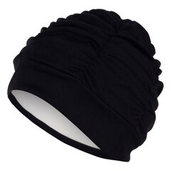 Ladies fabric swimcap FASHY SWIM 3403 20 black  with plastic lining and soft headband цена и информация | Шапочки для плавания | kaup24.ee