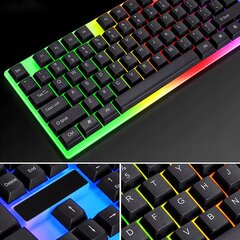 LED-taustvalgustusega klaviatuur цена и информация | Клавиатуры | kaup24.ee