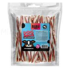 Bubu Pets Twisted lamba- ja tursaliha pulgad, 500g hind ja info | Maiustused koertele | kaup24.ee