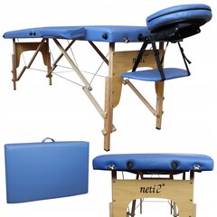 Складной массажный стол Atlas Sport, 211x60 см, синий цена и информация | Аксессуары для массажа | kaup24.ee