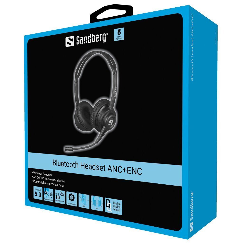 Sandberg 126-44 Bluetooth Headset ANC+ENC hind ja info | Kõrvaklapid | kaup24.ee