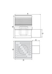 Reguleeritav roostevabast terasest rest 15x15 hind ja info | Duširennid | kaup24.ee