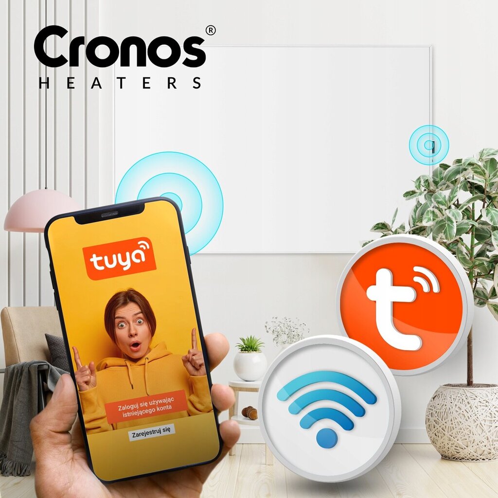 Cronos Synthelith Pro CRP-980TWP 980W infrapunasoojendi WiFi ja kaugjuhtimispuldiga, valge hind ja info | Küttekehad | kaup24.ee