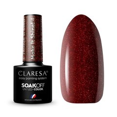 Стойкий гибридный гель лак для ногтей CLARESA Make It Shine! 4, 5 г цена и информация | Лаки для ногтей, укрепители для ногтей | kaup24.ee