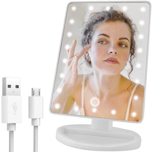 Kosmeetiline peegel valgustusega hind ja info | Meigikotid, lauapeeglid | kaup24.ee