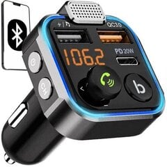 FM-передатчик Bluetooth USB-зарядное устройство MP3 с функцией громкой связи цена и информация | FM модуляторы, FM трансмиттер | kaup24.ee