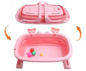 Детская ванночка складная, розовая 20х44х67 см. цена и информация | Maudynių prekės | kaup24.ee