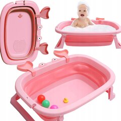 Детская ванночка складная, розовая 20х44х67 см. цена и информация | Maudynių prekės | kaup24.ee