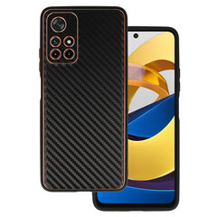 Кожаный карбоновый чехол TEL PROTECT для Xiaomi Redmi Note 11 5G/Note 11S 5G/Poco M4 Pro 5G, черный цена и информация | Чехлы для телефонов | kaup24.ee