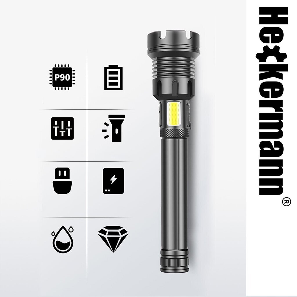 LED taskulamp Tactical Tight Cob LED Zoom USB 5000mah hind ja info | Taskulambid, prožektorid | kaup24.ee