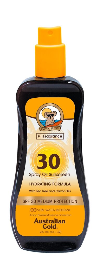 Pihustatav päikesekaitseõli Australian Gold Carrot Spray Oil Sunscreen Spf30, 237 ml hind ja info | Päikesekreemid | kaup24.ee
