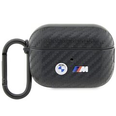 BMW BMAP2WMPUCA2 AirPods Pro 2 gen cover czarny|black Carbon Double Metal Logo цена и информация | Аксессуары для наушников | kaup24.ee