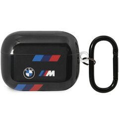 BMW BMAP222SOTK AirPods Pro 2 gen cover czarny|black Tricolor Stripes цена и информация | Наушники | kaup24.ee