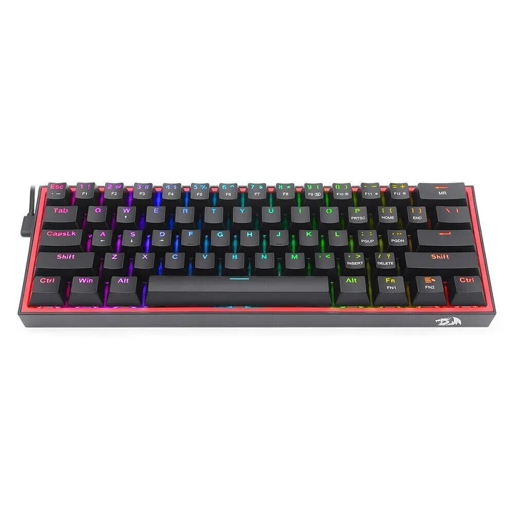 Mänguklaviatuur Redragon Fizz K617 RGB, must hind ja info | Klaviatuurid | kaup24.ee