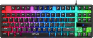 Krux Solar TKL RGB, must цена и информация | Клавиатуры | kaup24.ee