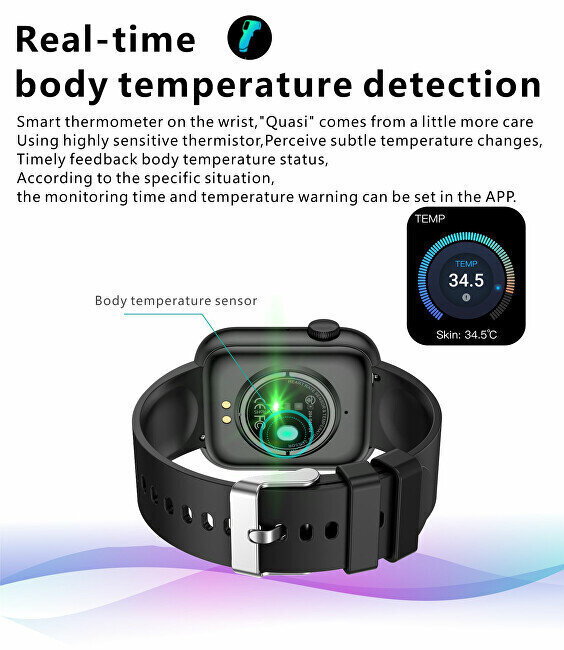 Wotchi WQX7 Black hind ja info | Nutikellad (smartwatch) | kaup24.ee