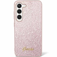 Guess GUHCS24LHGGSHP S24 Ultra S928 różowy|pink hardcase Glitter Script цена и информация | Чехлы для телефонов | kaup24.ee